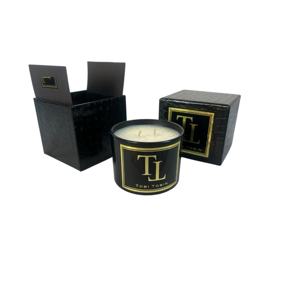 TOBI TOBIN LUXURY SCENTED COLLECTION TEA‎ HOUSE 9 Oz 2 WICK CANDLE NIB